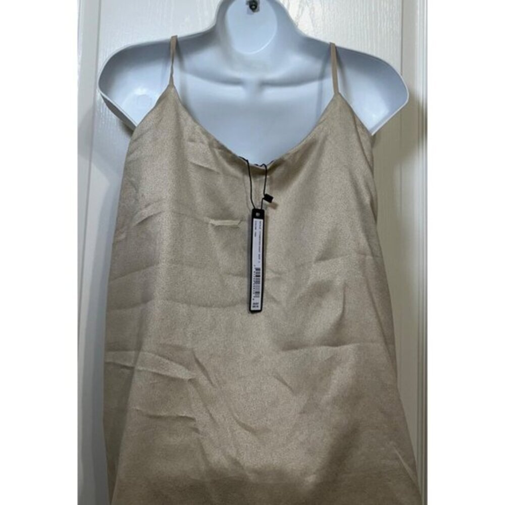 Harve Benard Gold Metallic Layered Sleeveless Cami Top, NWT Large - Picture 5 of 9